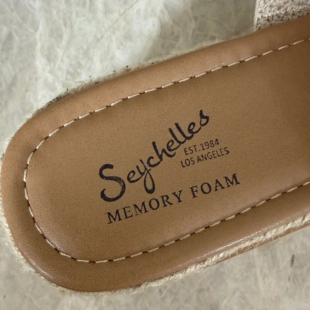 Seychelles Jaycie NWOT Cream Memory Foam Platform Sandals Buckle 8.5 - Picture 4 of 10